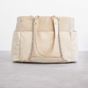 BEIS THE DIAPER BAG IN BEIGE WITH GOLD ACCENTS